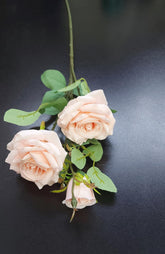 Fir Trandafir artificial piersică 65cm – flori decorative realiste